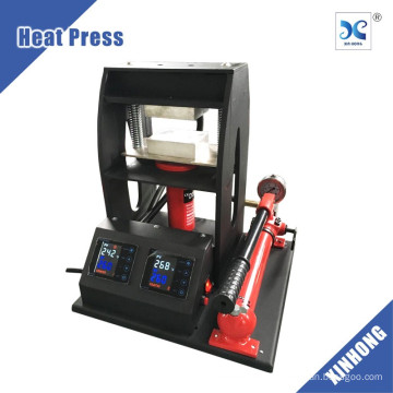5 ton hidráulica doble calefacción placas intercambiables manual rosin tecnología colofonia dab máquina de prensa